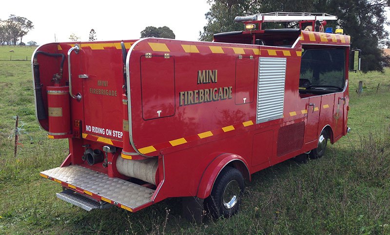 Rear view of the Mini Fire Engine